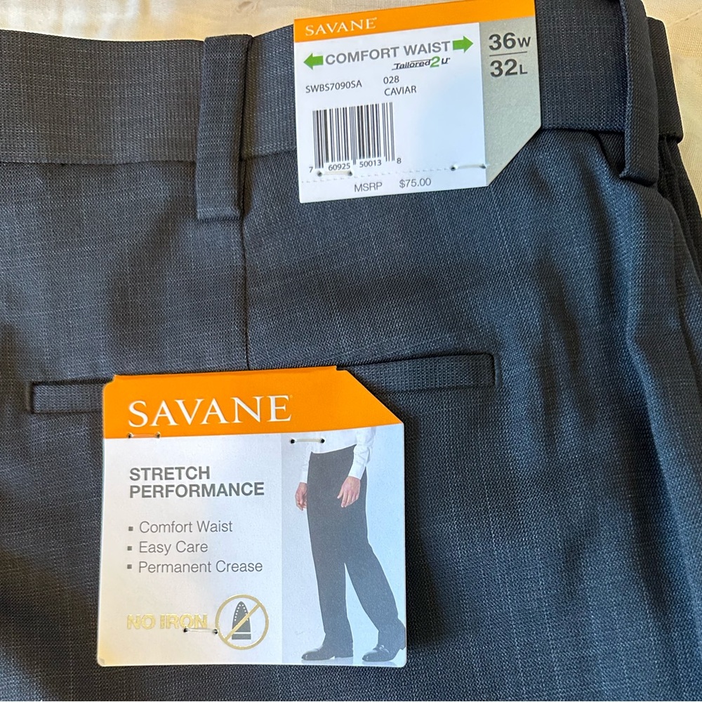 Savane Black Dress Pants 36x32